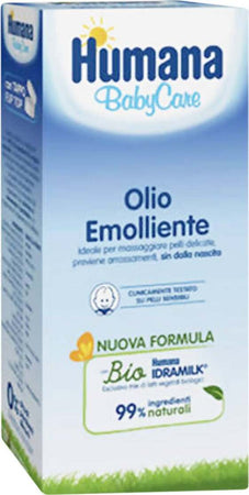 Humana Babycare Olio Emolliente 250 Ml Humana Bio Idramilk Ideale Per Pelli Delicate, Previene Arrossamenti 99% Di Ingredienti Naturali Igiene Sanitaria Gioia del Bimbo - Villa San Giovanni, Commerciovirtuoso.it