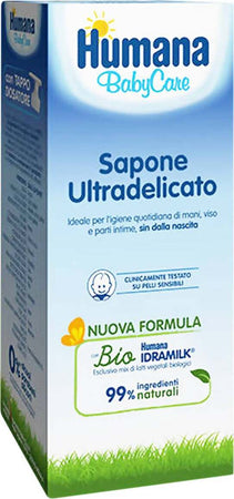 Humana Babycare Sapone Ultradelicato 300 Ml 99% Di Ingredienti Naturali Humana Bio Idramilk Igiene Sanitaria Gioia del Bimbo - Villa San Giovanni, Commerciovirtuoso.it