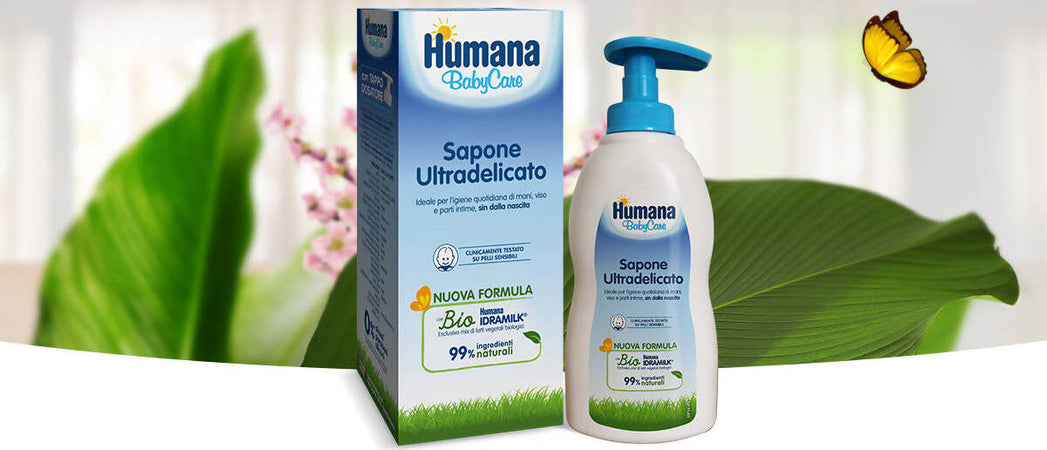 Humana Babycare Sapone Ultradelicato 300 Ml 99% Di Ingredienti Naturali Humana Bio Idramilk Igiene Sanitaria Gioia del Bimbo - Villa San Giovanni, Commerciovirtuoso.it