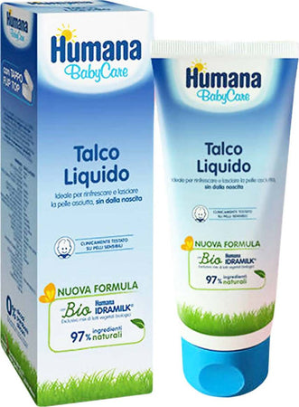 Humana Babycare Talco Liquido 100ml 97% Di Ingredienti Naturali Proprietà Lenitive E Disarrossanti Igiene Sanitaria Gioia del Bimbo - Villa San Giovanni, Commerciovirtuoso.it