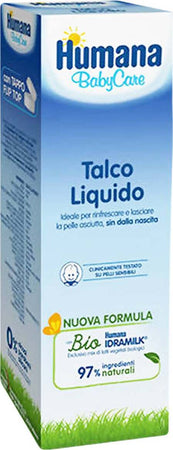 Humana Babycare Talco Liquido 100ml 97% Di Ingredienti Naturali Proprietà Lenitive E Disarrossanti Igiene Sanitaria Gioia del Bimbo - Villa San Giovanni, Commerciovirtuoso.it