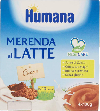 HUMANA Merenda al Latte VARI GUSTI 4 Vasetti da 100gr. Cad. Merenda al Latte Sanitaria Gioia del Bimbo - Villa San Giovanni, Commerciovirtuoso.it