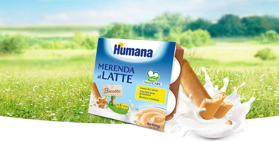 HUMANA Merenda al Latte VARI GUSTI 4 Vasetti da 100gr. Cad. Merenda al Latte Sanitaria Gioia del Bimbo - Villa San Giovanni, Commerciovirtuoso.it