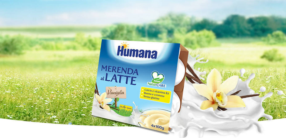 HUMANA Merenda al Latte VARI GUSTI 4 Vasetti da 100gr. Cad. Merenda al Latte Sanitaria Gioia del Bimbo - Villa San Giovanni, Commerciovirtuoso.it