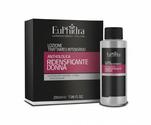 Euphidra - Lozione trattamento urto anticaduta ridensificante donna per assottigliamento e perdita temporanea dei capelli - 200ml