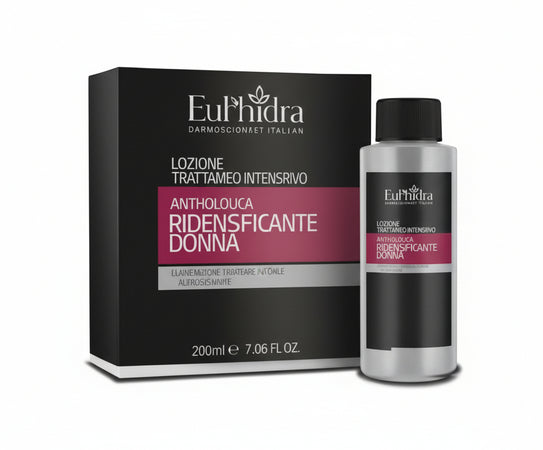 Euphidra - Lozione trattamento urto anticaduta ridensificante donna per assottigliamento e perdita temporanea dei capelli - 200ml