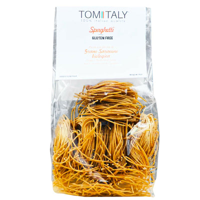 Spaghetti Di Grano Saraceno - Senza Glutine - Bio - 250g Integrali, Gluten-Free e Vegan Tomitaly