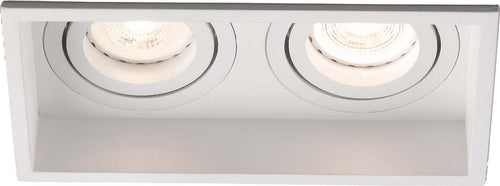 HYDE SQ 2L Lampada incasso bianca quadrata regolabile Illuminazione/Illuminazione per interni/Luci da incasso/Portafaretti da incasso Led Mall Home - Napoli, Commerciovirtuoso.it