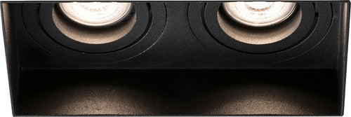 HYDE SQ 2L Lampada incasso nero quadrata regolabile senza struttura Illuminazione/Illuminazione per interni/Luci da incasso/Portafaretti da incasso Led Mall Home - Napoli, Commerciovirtuoso.it