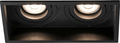 HYDE SQ 2L Lampada incasso nero quadrata regolabile Illuminazione/Illuminazione per interni/Luci da incasso/Portafaretti da incasso Led Mall Home - Napoli, Commerciovirtuoso.it