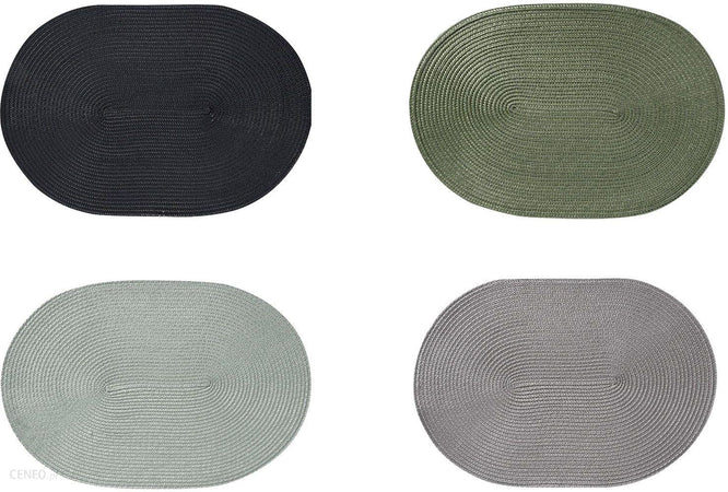 Tappeto ovale da interno in polipropilene intrecciato 44 x 29 cm