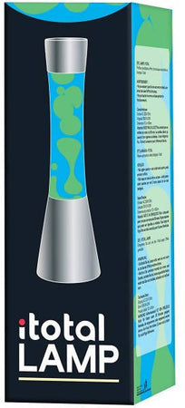 I-Total Lampada Lava Liquido Blu Cera Verde Lampada per Illuminazione D'atmosfera Lava Lamp Vetro Design Moderno