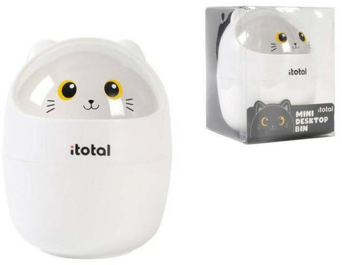 I-total Mini Cestino Da Scrivania Mini Pattumiera Da Tavolo Con Coperchio Basculante