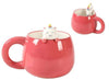 I-TOTAL Tazza in Ceramica con animaletto in ceramica sul bordo, tazza per tè o caffè