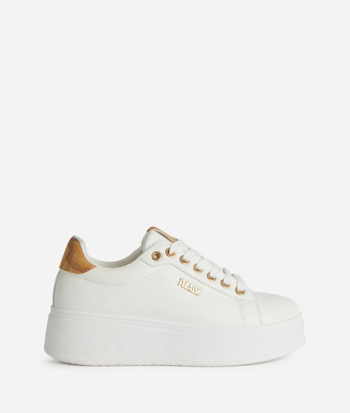 Alviero Martini donna Sneakers zeppate in eco nappa con logo 1ᴬ Classe Bianche