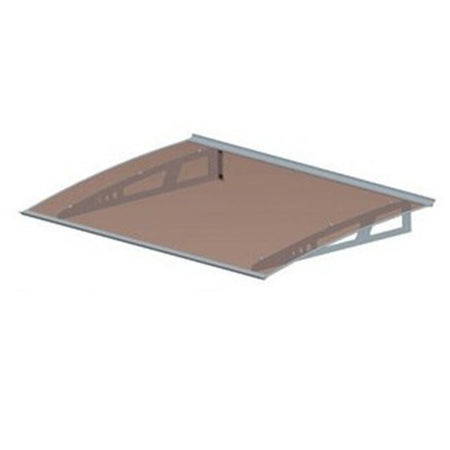 Pensilina in policarbonato "Fumè" tettoia modulabile per portoni e finestre