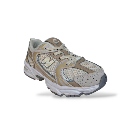 Sneakers bambino New Balance 530 beige bianche laccio