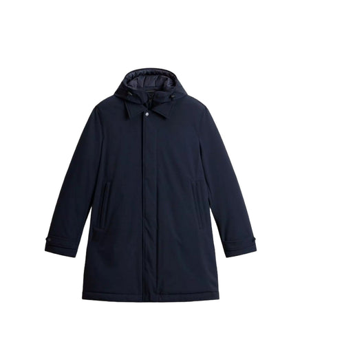 Woolrich giacche uomo woolrich - stretch 2in1 carcoat - blu da uomo