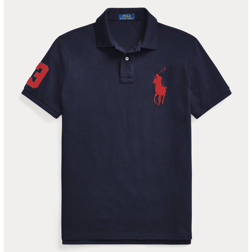 Polo Ralph Lauren Uomo 100% Cotone Pony Ricamato Slim Fit Maniche Corte Maxi Logo Big Pony