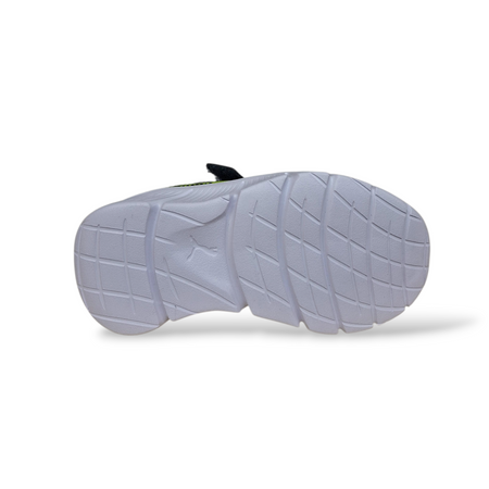 Puma FlexFocus Sneakers Bambino Grigio Giallo – Leggere con Velcro | Taglie 20-35