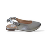 Ballerine Slingback Bambina Gioseppo Bagley | Pelle Argento Velcro Fiocco Eleganti