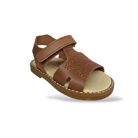 Sandali Bambino Andanines Cuoio Beige Cerimonia Unisex con Velcro - Primavera Estate 2026