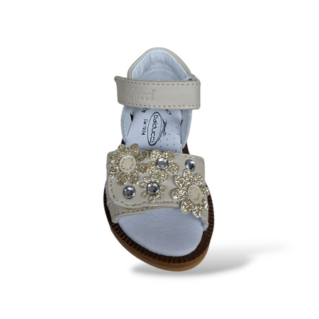 Sandalo Primi Passi Balducci Cita Pelle Beige Cerimonia Made in Italy Bambina