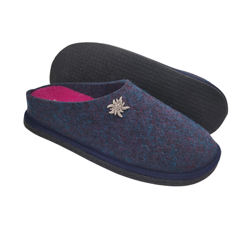 Primo Calzature Ciabatte Donna ValGardena Pantofole Invernali da Casa in Lana, Suola in Feltro con Plantare Estraibile