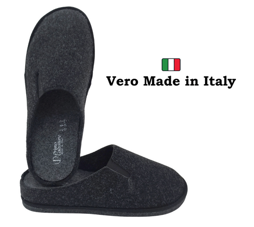 Primo Calzature Ottime Pantofole Chiuse da Uomo, Ciabatte Invernali per Casa, Soletta in Memory Foam, Plantare Estraibile, 100% Made in Italy