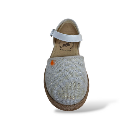 Espadrillas Bambina Bianco Beige VUL-LADI con Fibbia – Scarpe Cerimonia Estate Taglie 24-37