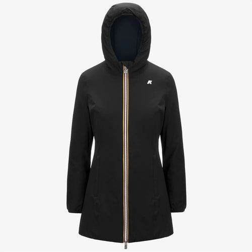 K-WAY Denise Capospalla donna Giacca Calda Reversibile Donna Nera Blu con Imbottitura Sintetica .K6128UW
