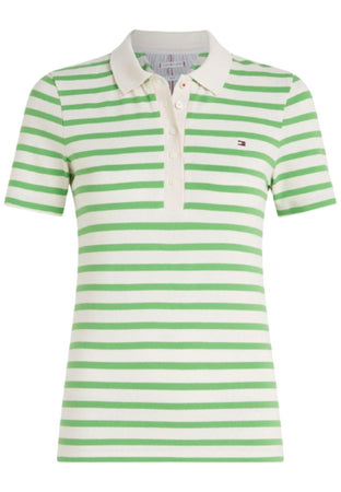 Tommy Hilfiger POLO 1985 SLIM PIQUE STRIPE POLO SS da donna
