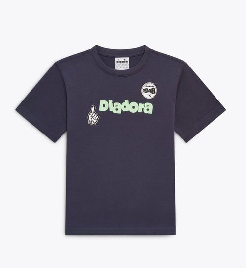 T-shirt Diadora Bambino Blu-Verde con Logo - Collezione PE2026