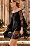 Iconique Abbigliamento Abito Donna Nero Corto in Pizzo Amber Vestito Casual a Balze Moda/Donna/Abbigliamento/Vestiti/Casual You Store - Messina, Commerciovirtuoso.it