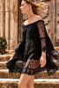 Iconique Abbigliamento Abito Donna Nero Corto in Pizzo Amber Vestito Casual a Balze Moda/Donna/Abbigliamento/Vestiti/Casual You Store - Messina, Commerciovirtuoso.it