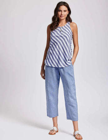 ICONIQUE-Abbigliamento-|-Top-smanicato-in-lino-Clara
