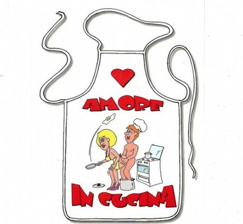 Idea Regalo Addio Al Nubilato e Celibato Maxi Grembiule In Tessuto Humor ‘a’ Amore In Cucina Salute e cura della persona/Erotismo e contraccezione/Sex toys/Gadget per addio al nubilato e al celibato Kondorama - Martinsicuro, Commerciovirtuoso.it