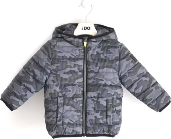 Ido Piumino Per Bambini Fantasia Grigio Con Zip E Cappuccio Imbottito Moda/Bambini e ragazzi/Abbigliamento/Giacche e cappotti/Giacche Mondo Bimbo - Bagnara Calabra, Commerciovirtuoso.it