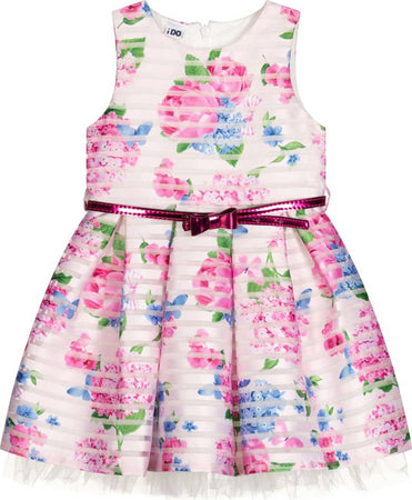 Abito Bambina Odizli Con Bolero - Maniche Lunghe E Motivo Floreale | Set 2 Pezzi Taglie 18M-6Y - Foto 2