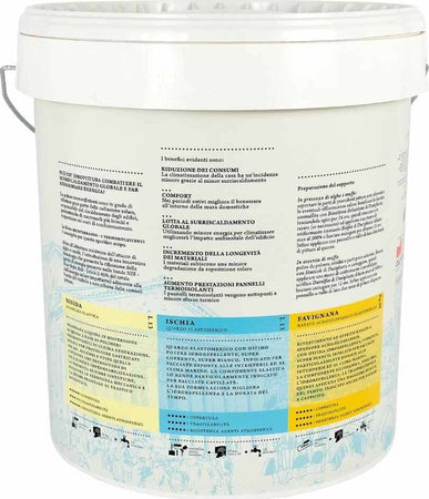 Idropittura Quarzo Elastomerico Termoriflettente Ischia Antialga Bianco Litri 4 Fai da te/Pitture trattamenti per pareti e utensili/Vernice e fondo/Pittura per pareti Ogomondo - Martina Franca, Commerciovirtuoso.it