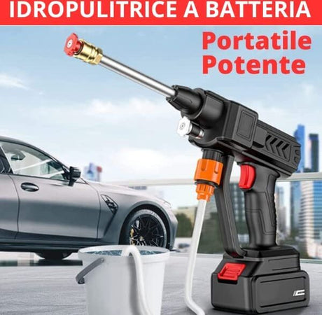 Idropulitrice-a-batteria-senza-fili,-idropulitrice-50PSI-portatile-elettrica,-batteria-48v-1500mAh-ricaricabile,-per-per-Lavare-Auto,-Innaffiare-Fiori-irrigazione-da-giardino