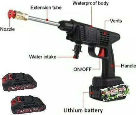 Idropulitrice-a-doppia-batteria-96V-Max-2000mAh-alta-pressione-portatile-lavaggi