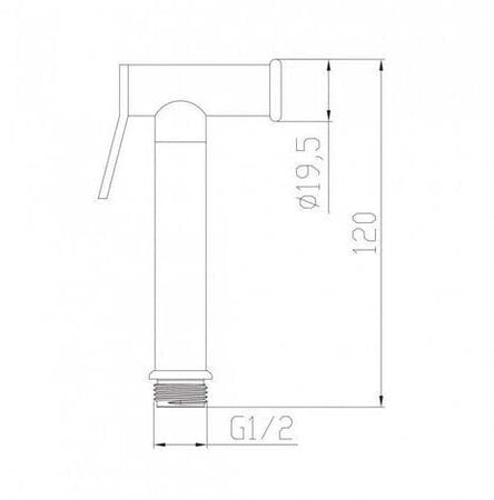 Doccetta per wc in ottone moderno tonda