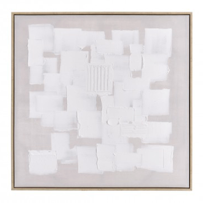 Quadro texture dipinto a mano su tela, cornice in mdf