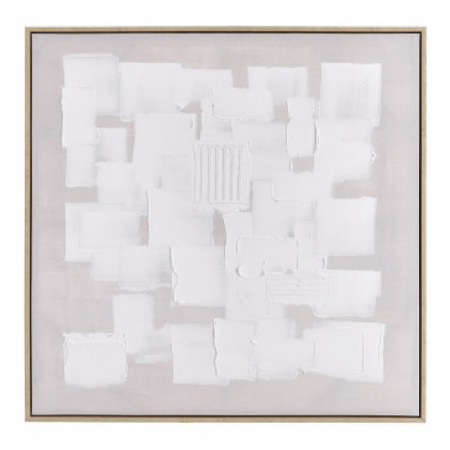 Quadro texture dipinto a mano su tela, cornice in mdf