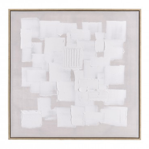 Quadro texture dipinto a mano su tela, cornice in mdf
