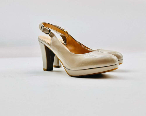 IGI & CO Chanel con plateau in vernice beige