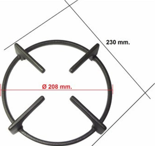 IGNIS WHIRLPOOL - GRIGLIA GHISA CUCINA TONDA CM.23,2 PIANO COTTURA 1 FUOCO Casa e cucina/Grandi elettrodomestici/Accessori e parti di ricambio/Ricambi e accessori per piani cottura/Griglie per piani cottura Rossi Ricambi - Venetico Marina, Commerciovirtuoso.it