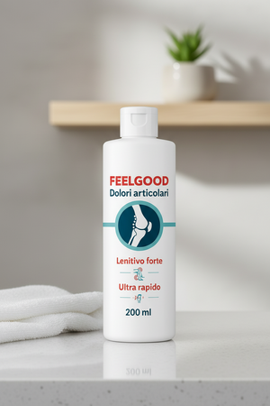 FeelGood - Crema lenitiva naturale per dolori articolari, con Argilla, Arnica e Calendula, per un sollievo immediato e duraturo 200ml - AlohaLabs