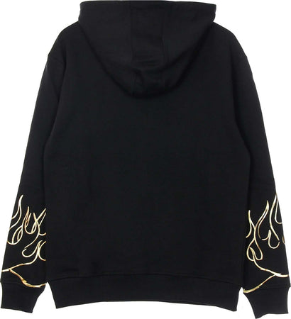 IHS-Felpa-Leggera-Cappuccio-Uomo-3d-Print-Flames-&amp;angel-Hoodie-Black-da-uomo